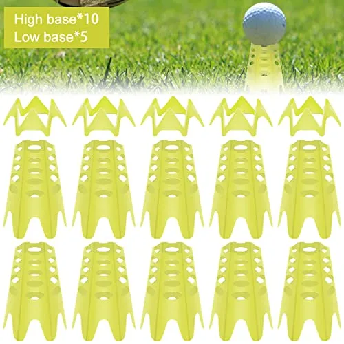 15pcs Golf Mat Tees Plastic Golf Simulator Tees for Winter Turf and Low Golf Simulator Tees,Driving Range Home Training Golf Tees Tools