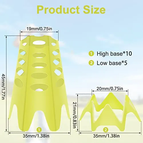 15pcs Golf Mat Tees Plastic Golf Simulator Tees for Winter Turf and Low Golf Simulator Tees,Driving Range Home Training Golf Tees Tools
