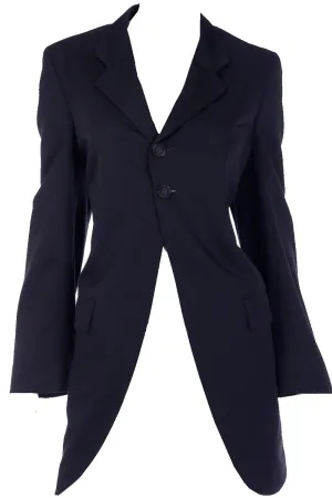1992 Comme des Garcons Long Black Vintage Blazer Jacket