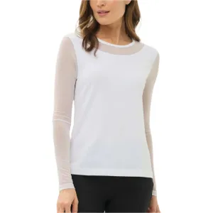 Anatomie Kim Mesh-Sleeve Top in Pima Modal