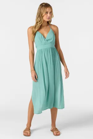 ANNALISA SOLID MIDI DRESS