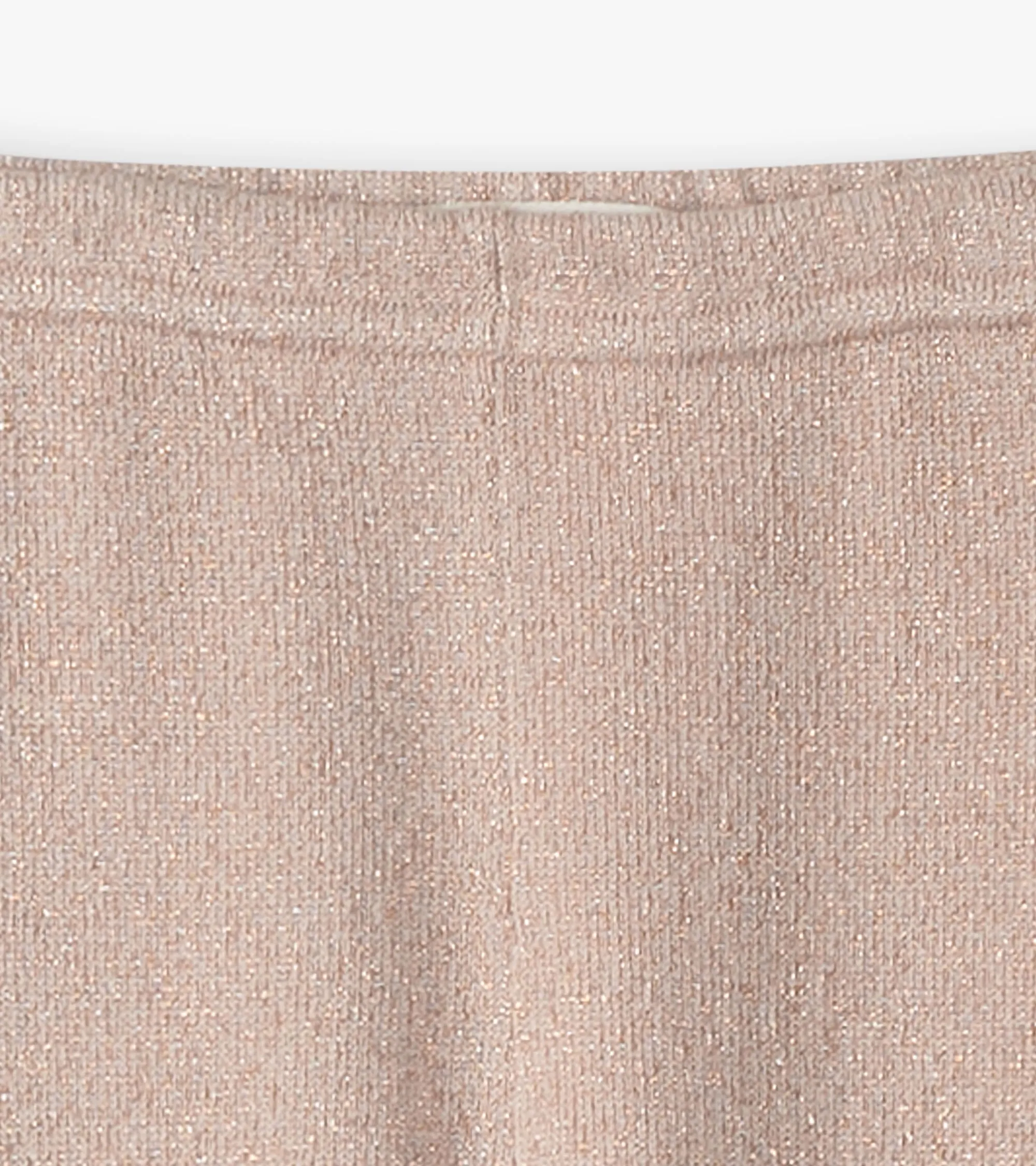Baby Girls Gold Glitter Cable Knit Leggings