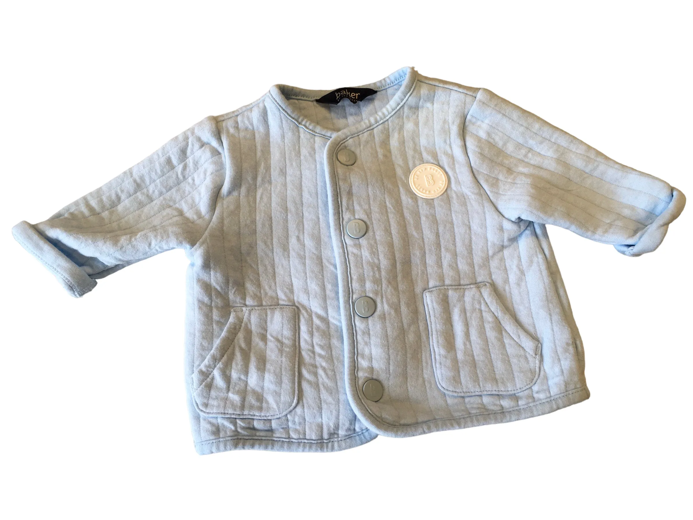 Baker by Ted Baker Light Blue Jersey Jacket Popper Fastening - Boys 0-3m