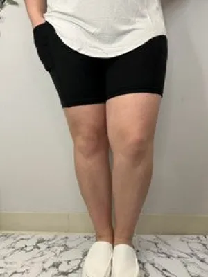 Black Biker Shorts w/Pockets - #3505-3507