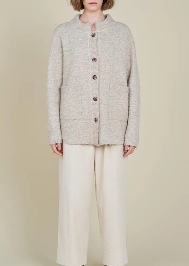 Boucle Cardigan in Oat