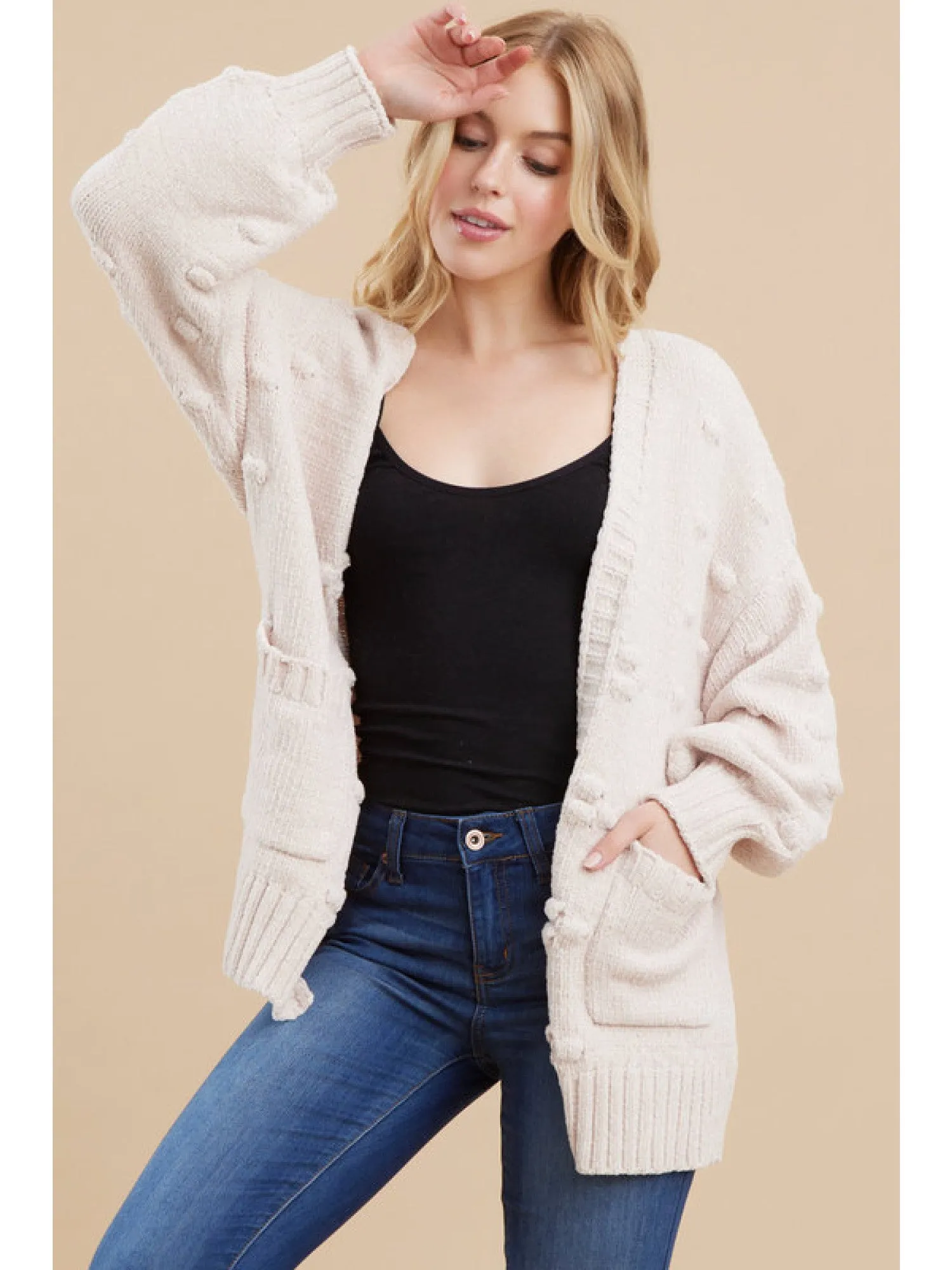 Chenille Pocket Cardigan