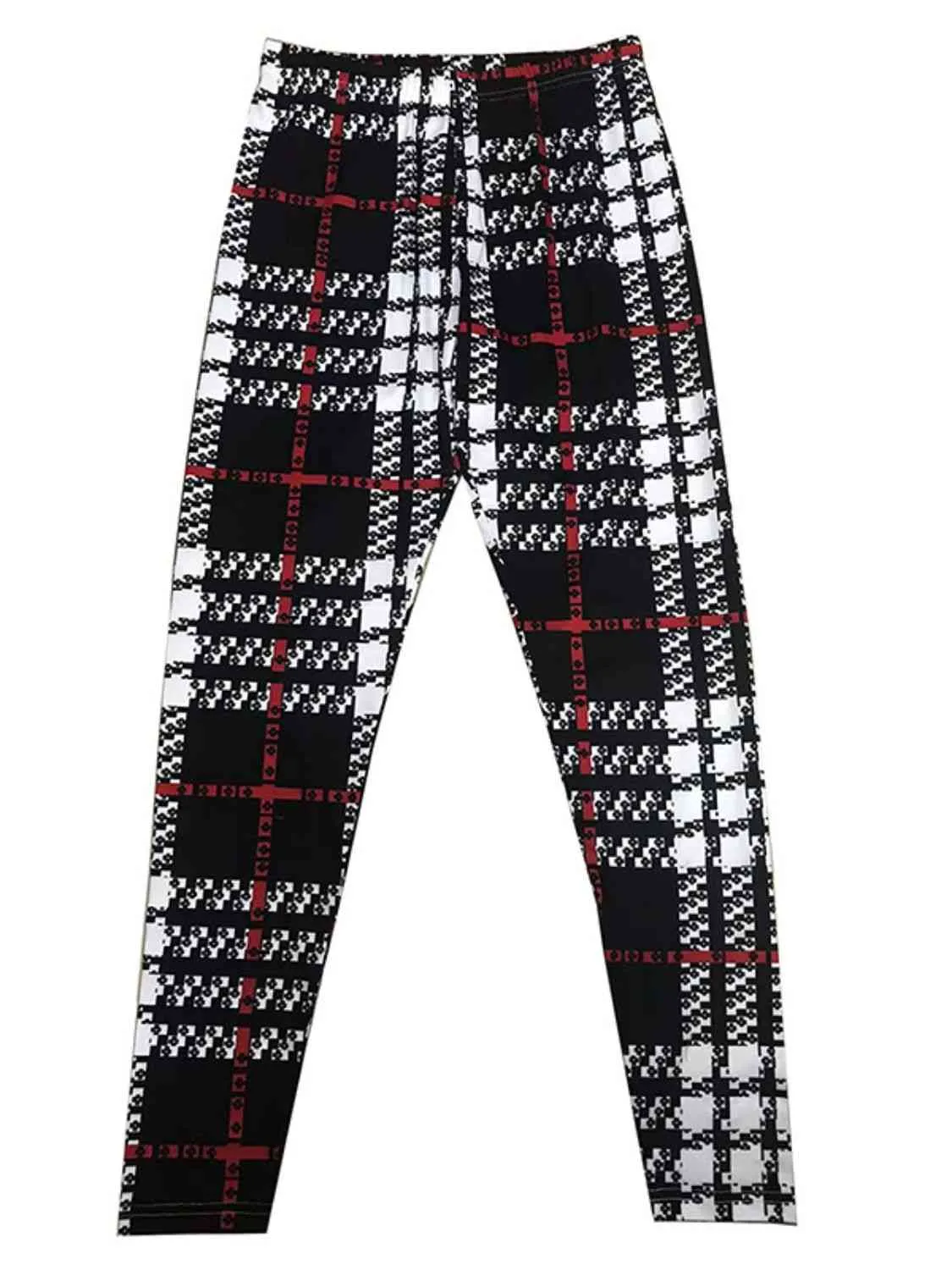 Chic High-Waisted Plaid Trousers with Practical Pockets