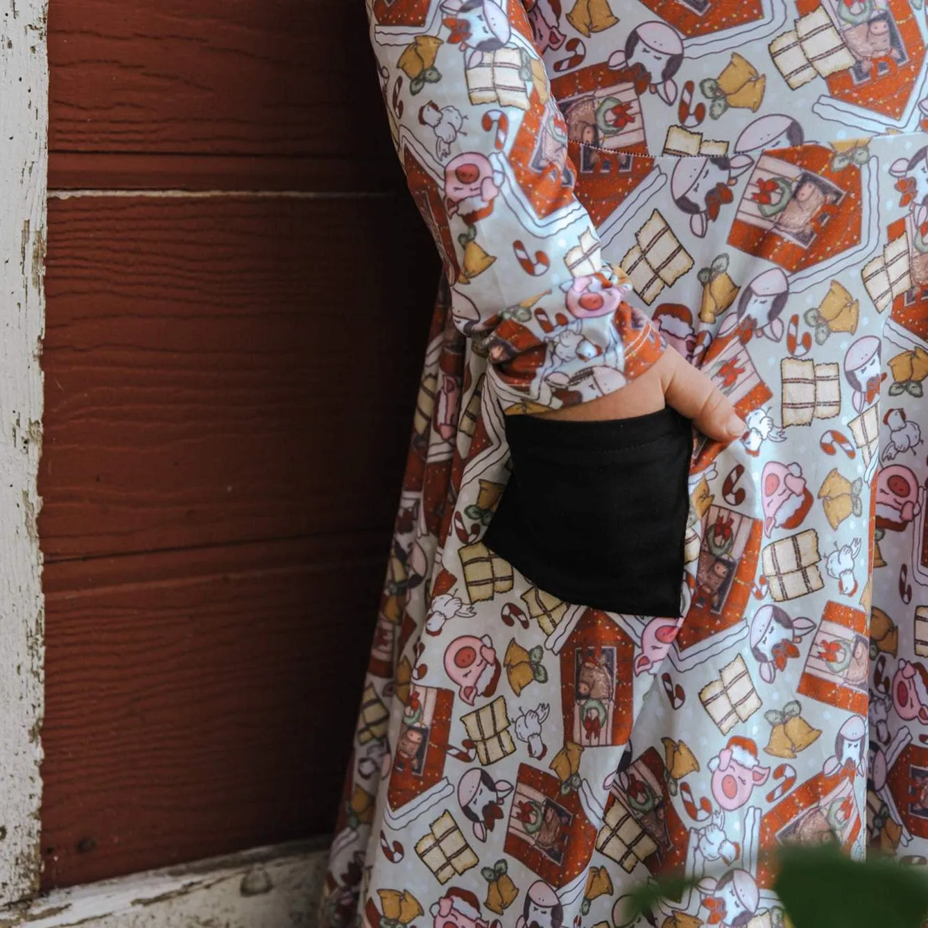 Christmas Farm Twirl Dress