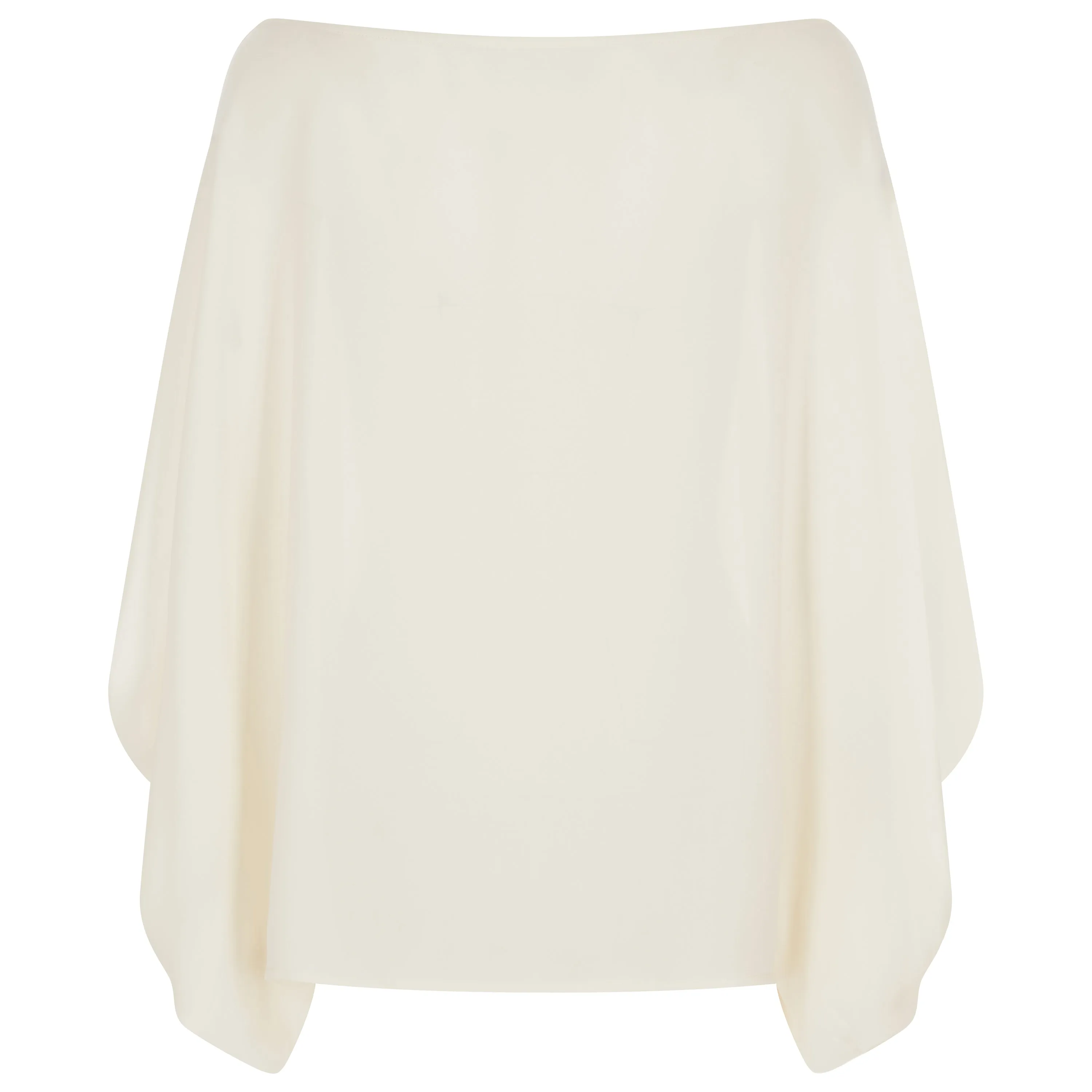 Cream Silk Georgette Scarf Blouse