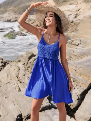 Crochet Lace V-Neck Cami Dress