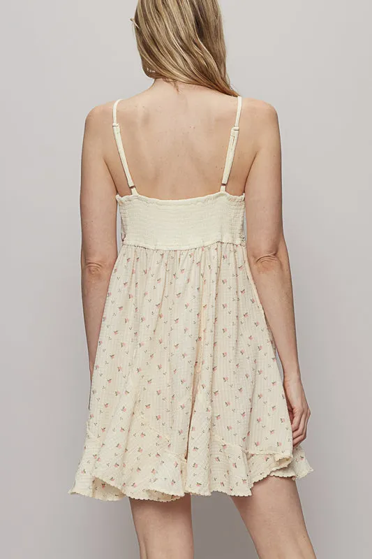 Dainty Floral Embroidered Dress