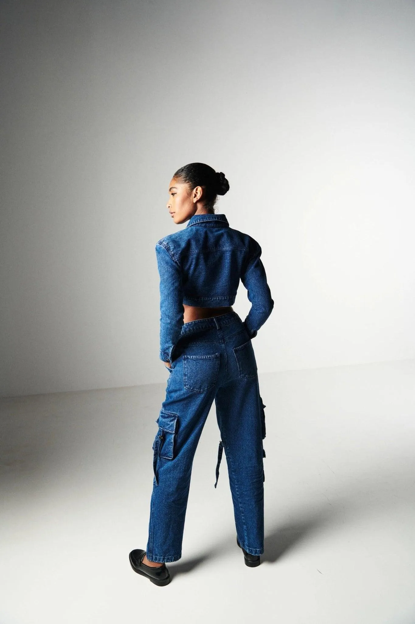 Denim Cargo Trousers