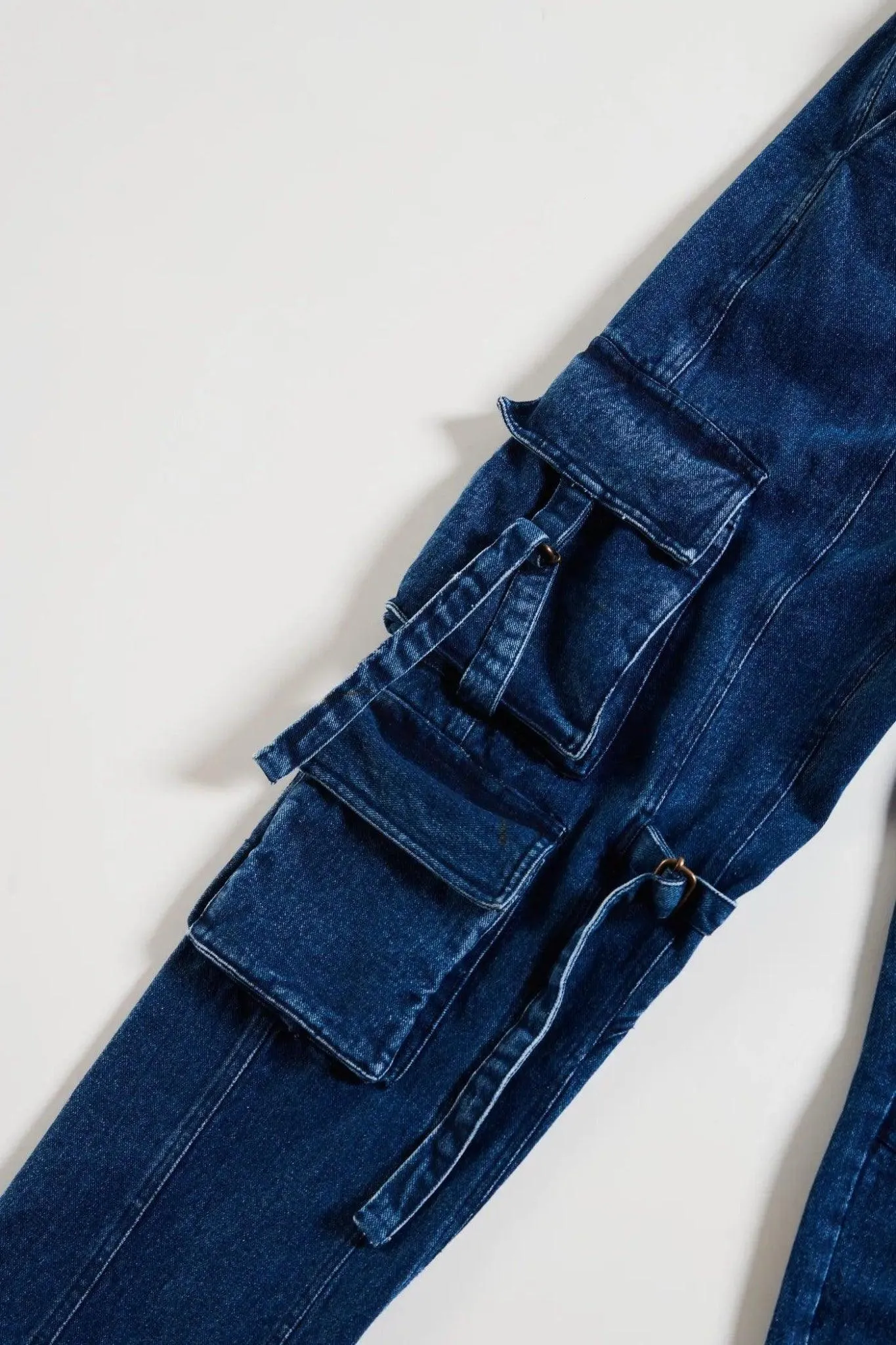 Denim Cargo Trousers