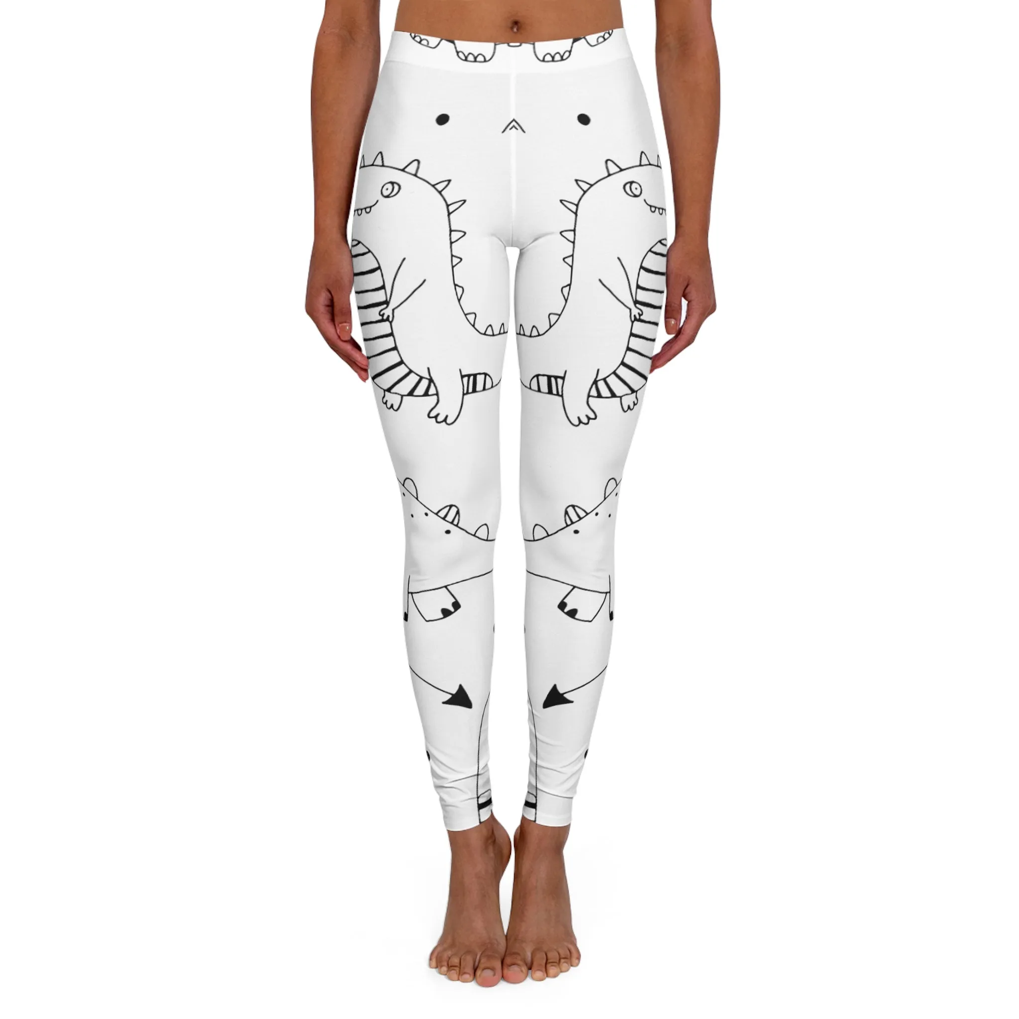 Doodle Dinosours - Inovax Women's Spandex Leggings