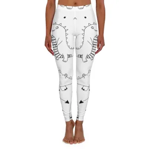 Doodle Dinosours - Inovax Women's Spandex Leggings