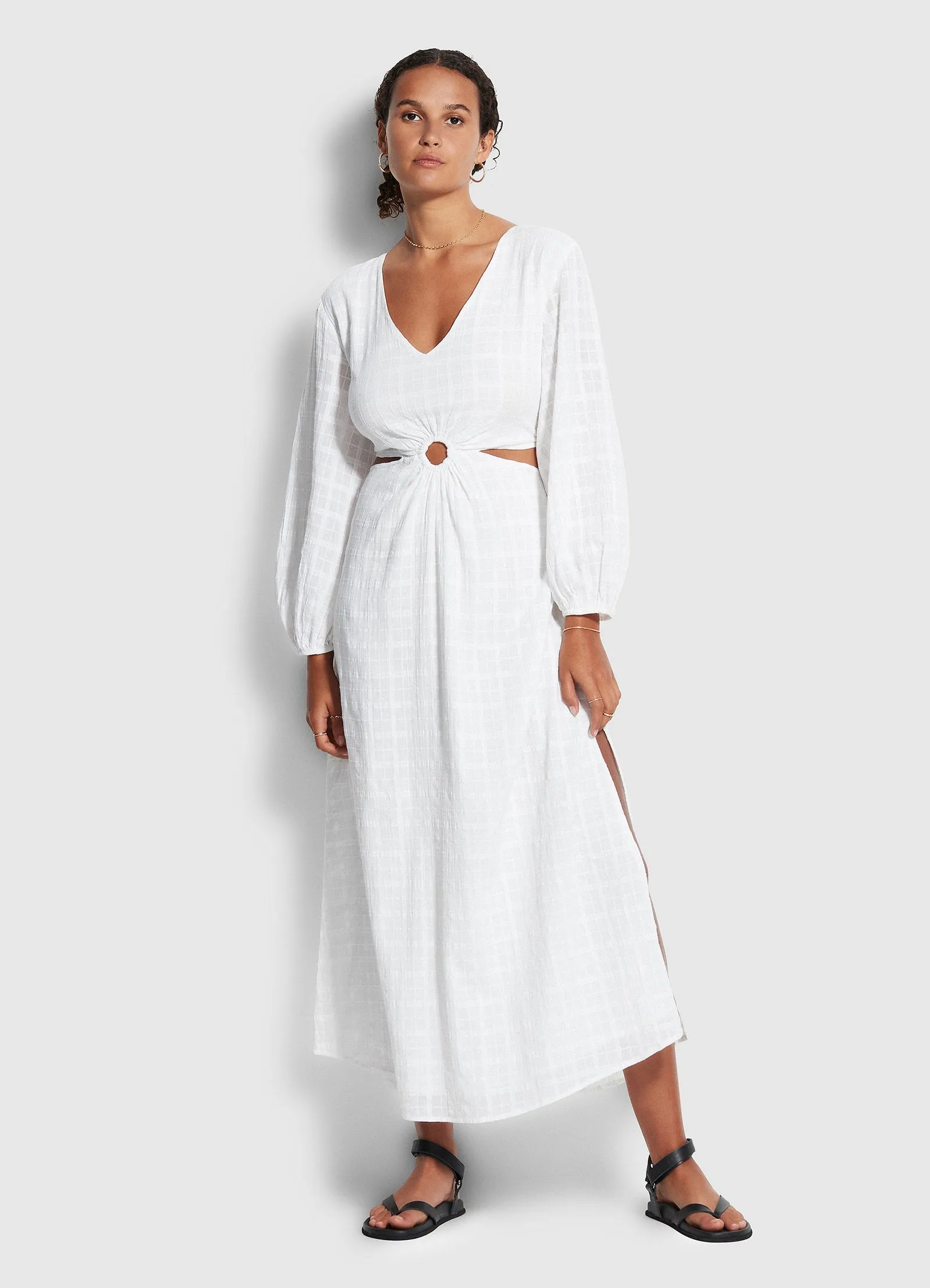 Drifter Cut Out Dress  - White
