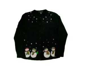 Fancy Snowmen-Small Christmas Sweater