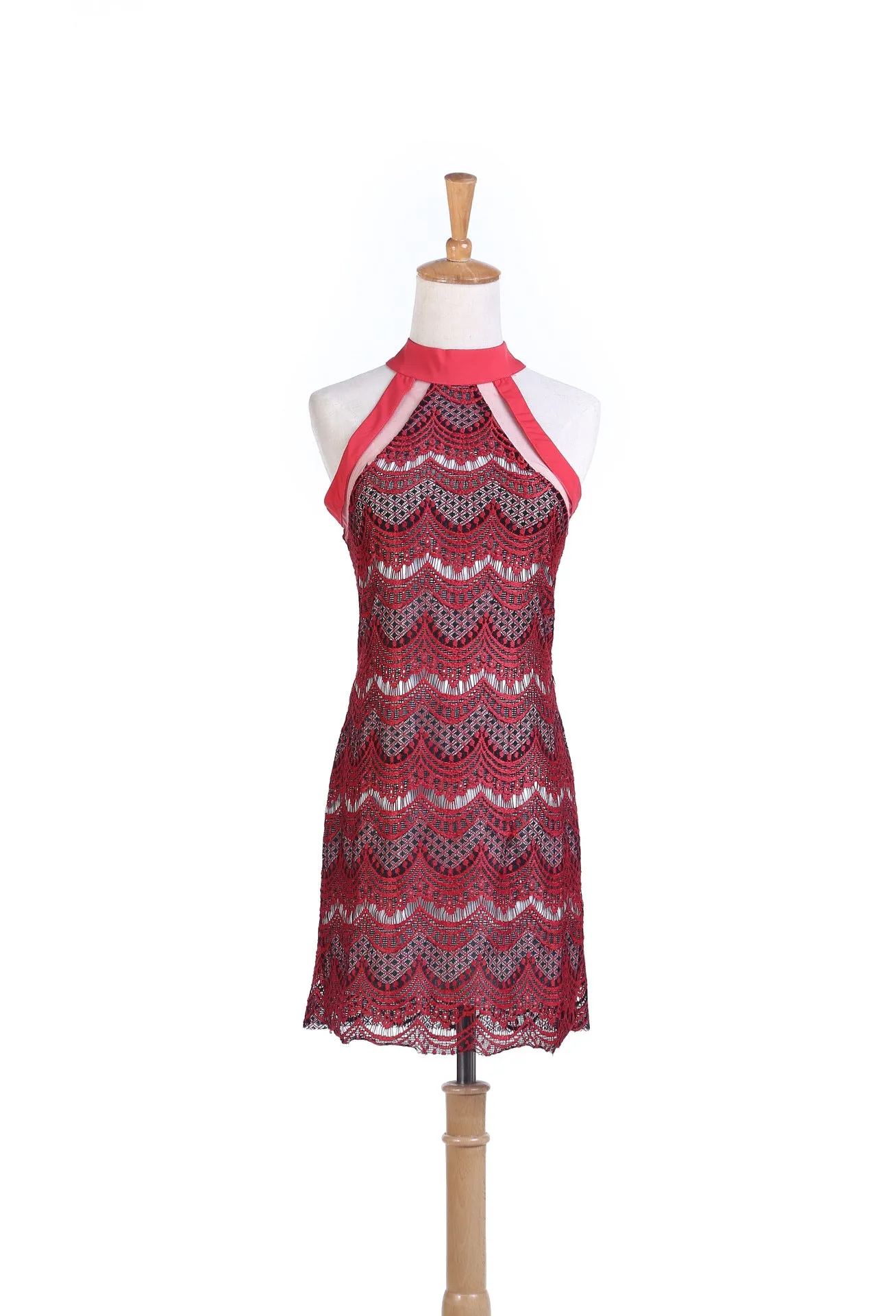 Fashion Sexy Lace Sapphire Blue Red Dresses