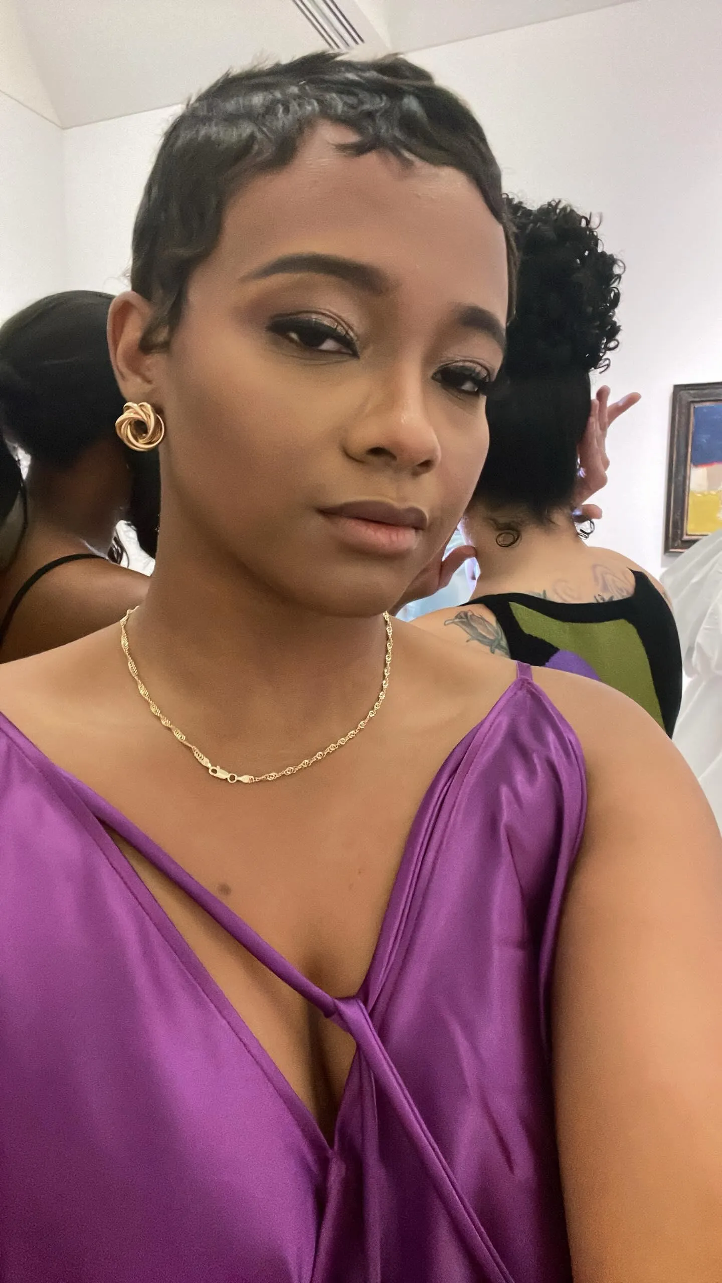 Flow by Tara Davis- Krystal Charmeuse Satin Handkerchief Dress