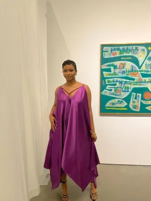 Flow by Tara Davis- Krystal Charmeuse Satin Handkerchief Dress