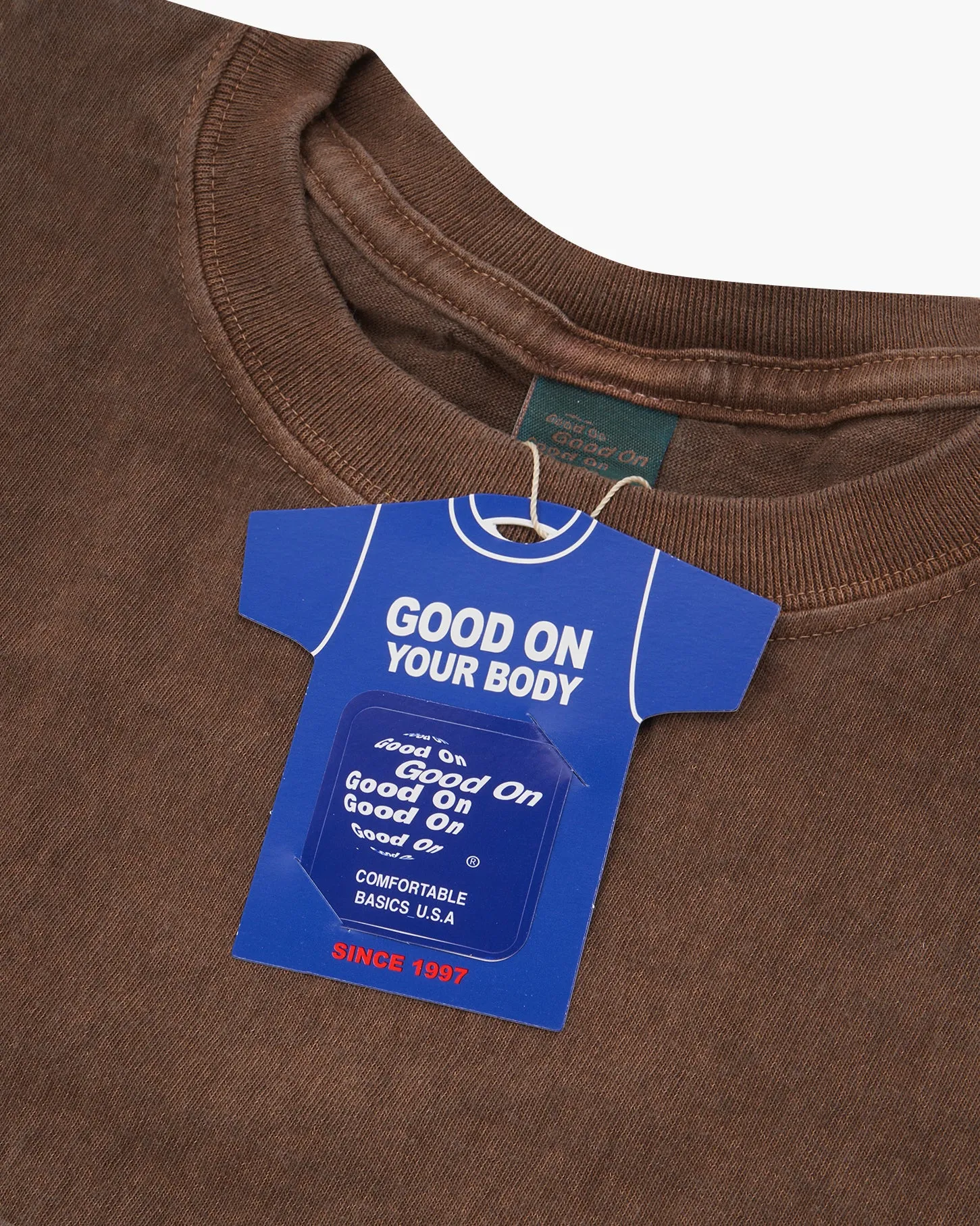 Good On S/S Crew Tee - Pigment Dyed Brown