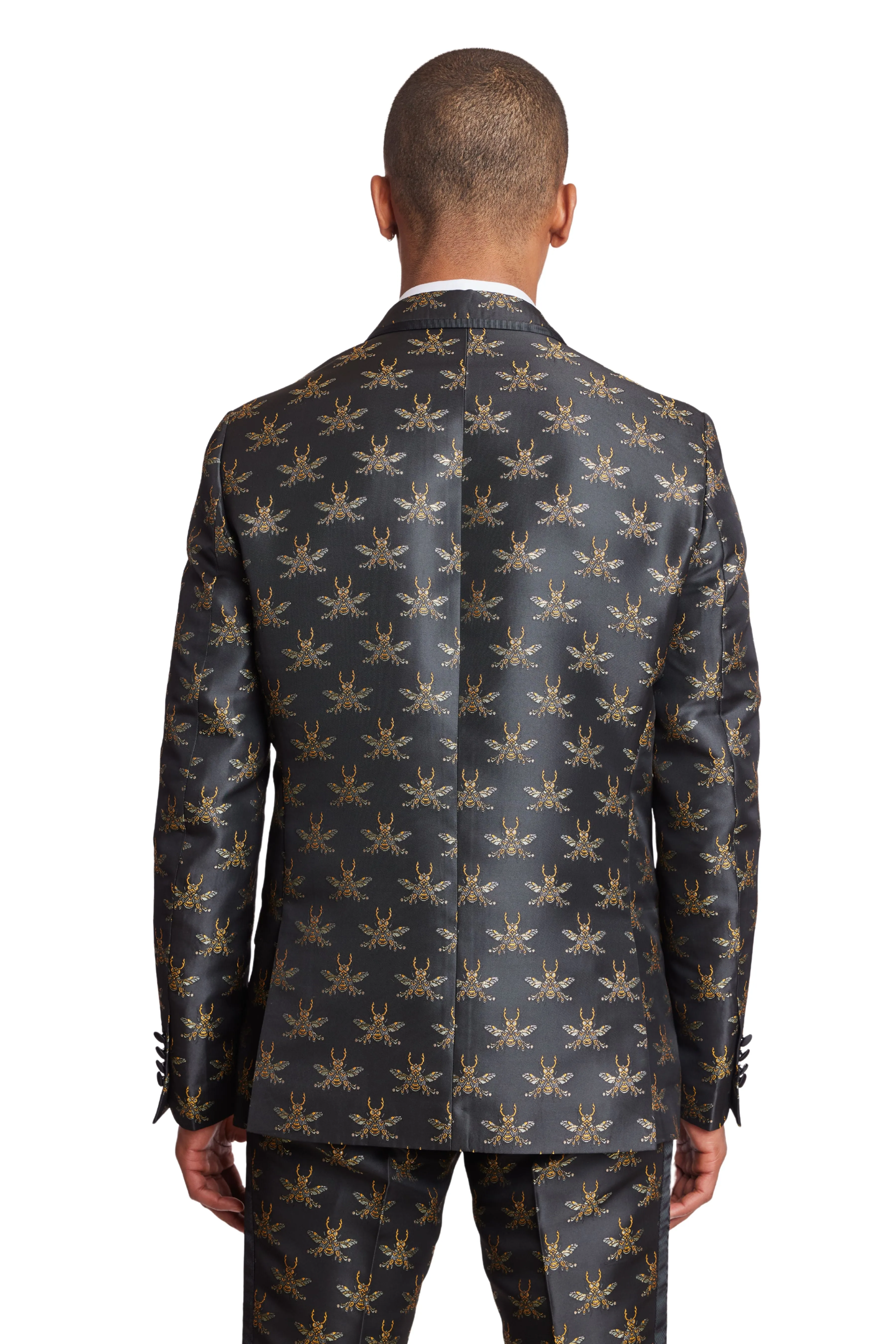 Grosvenor Peak Tux Jacket - slim - Black Bees