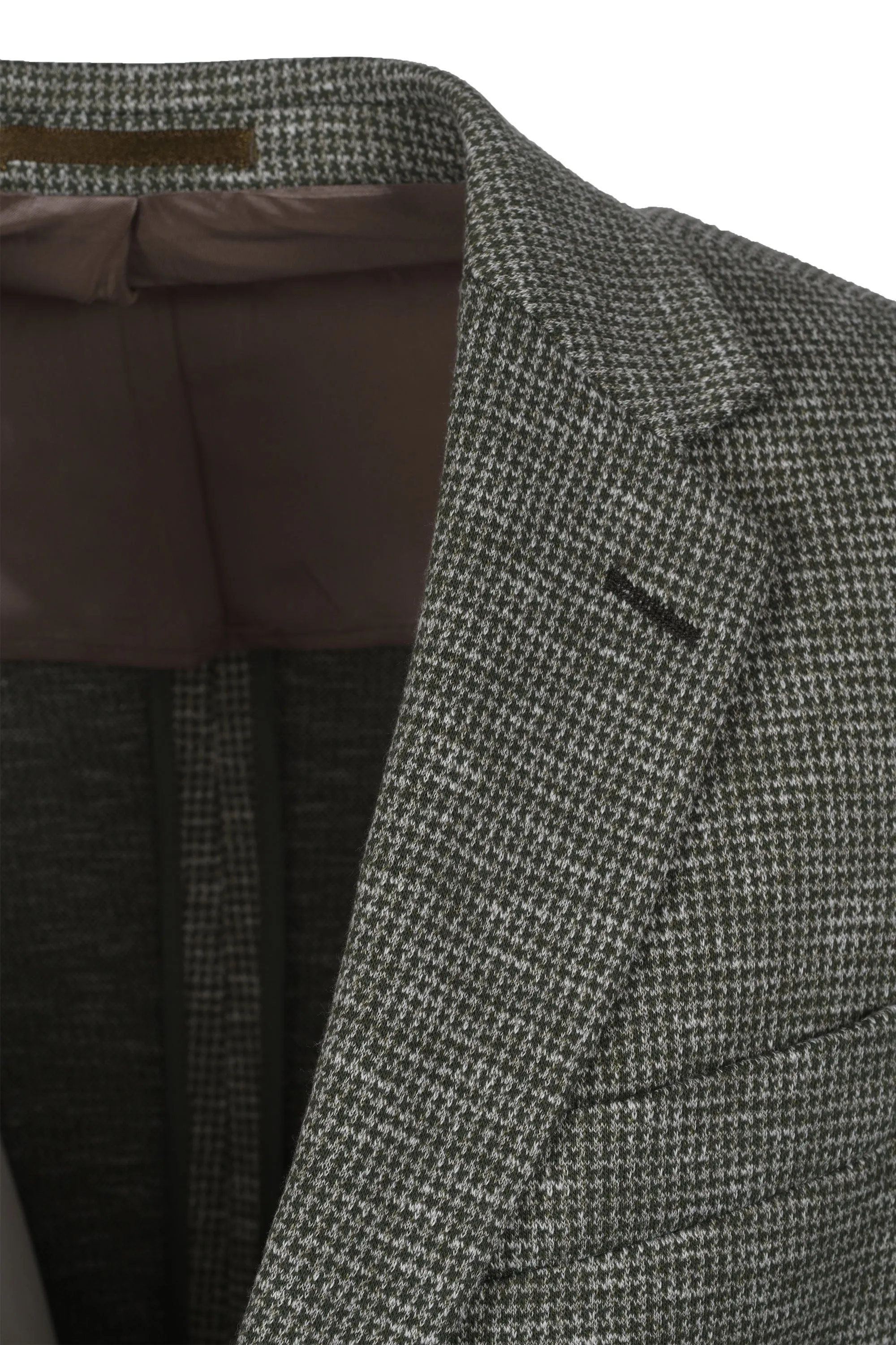 Hackett Ptooth Knit Cc Jacket Green