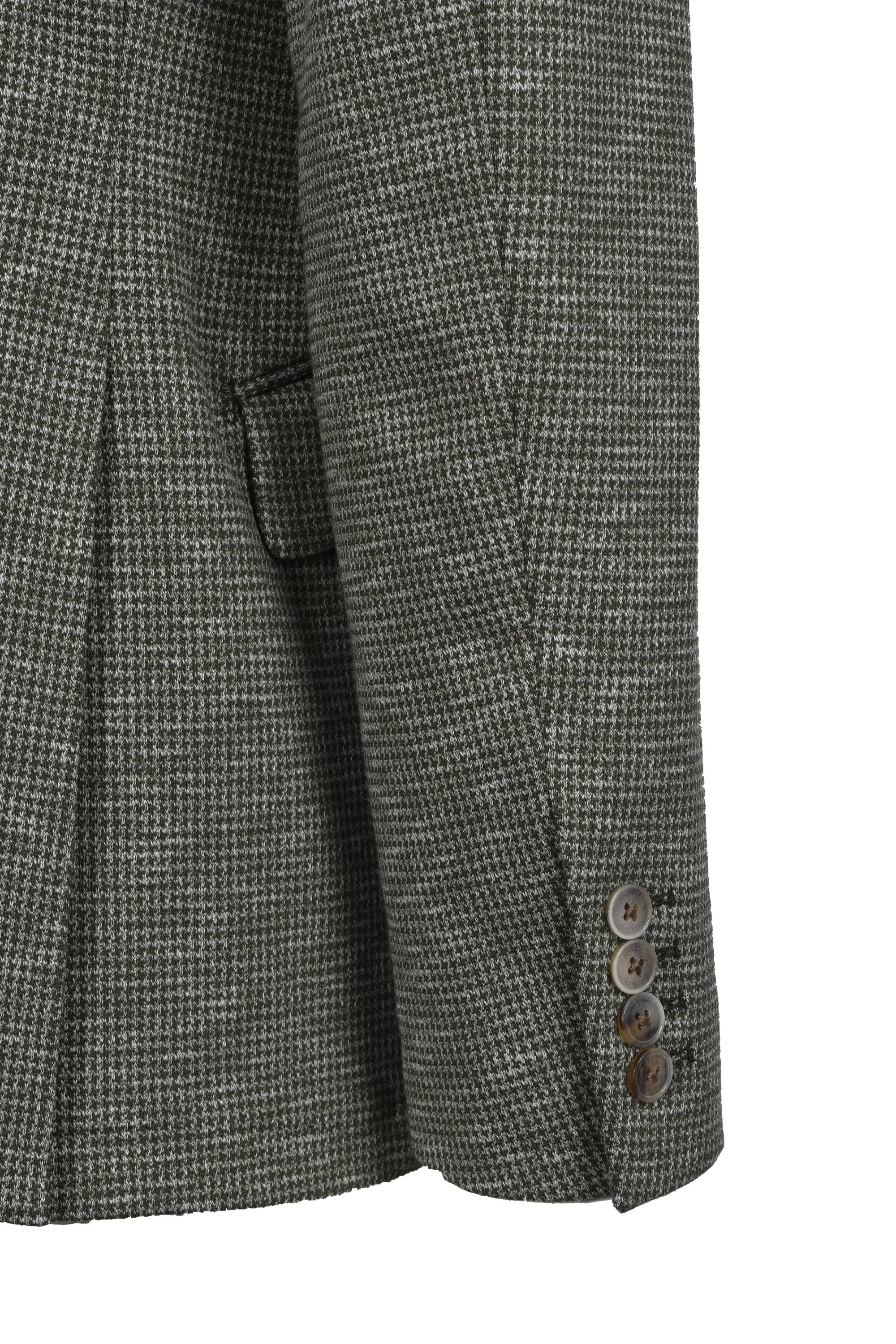 Hackett Ptooth Knit Cc Jacket Green