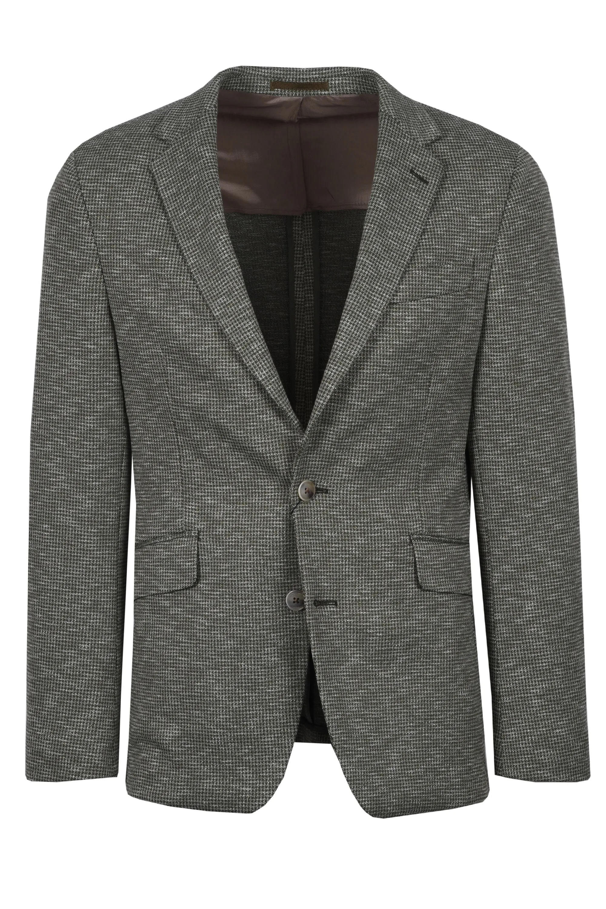 Hackett Ptooth Knit Cc Jacket Green