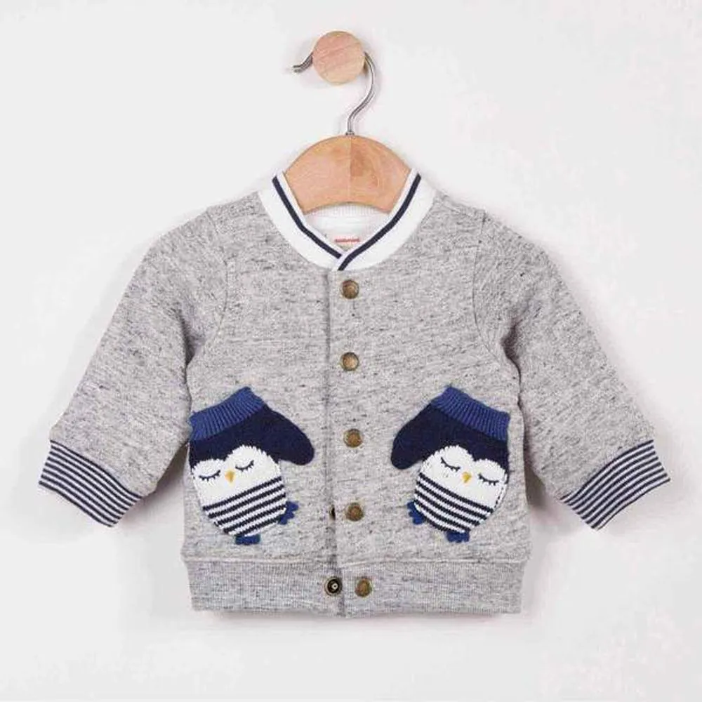 Herringbone Fleece Cardigan
