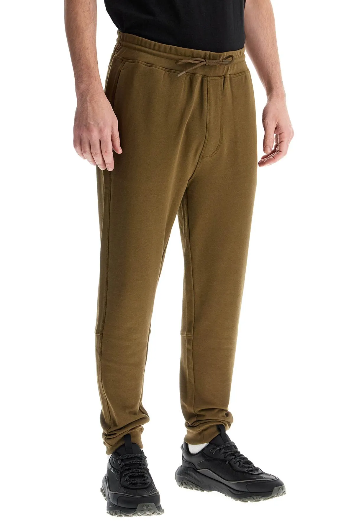 high waist loose fit cotton pants open green 50509303 OPEN GREEN