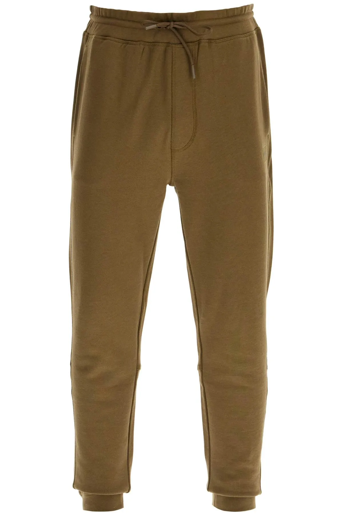 high waist loose fit cotton pants open green 50509303 OPEN GREEN