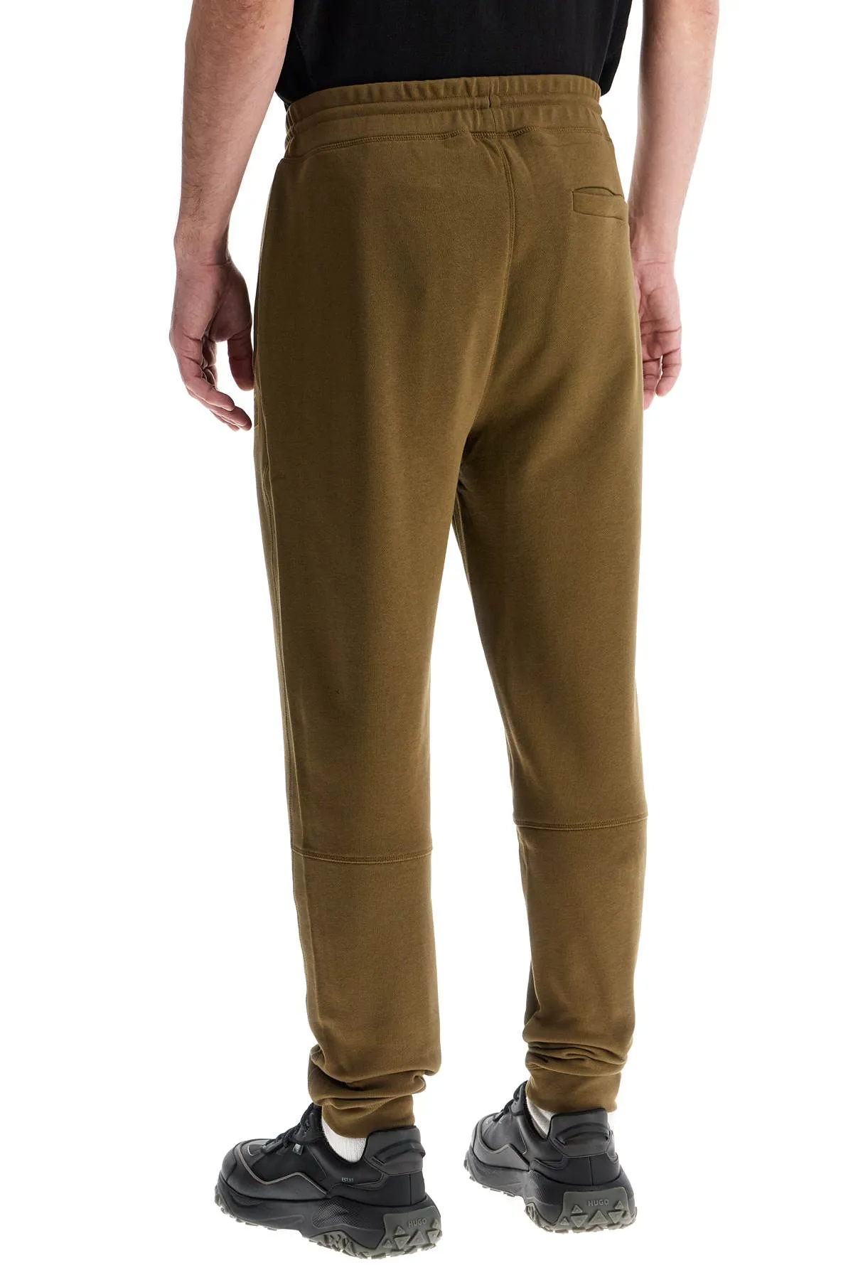 high waist loose fit cotton pants open green 50509303 OPEN GREEN