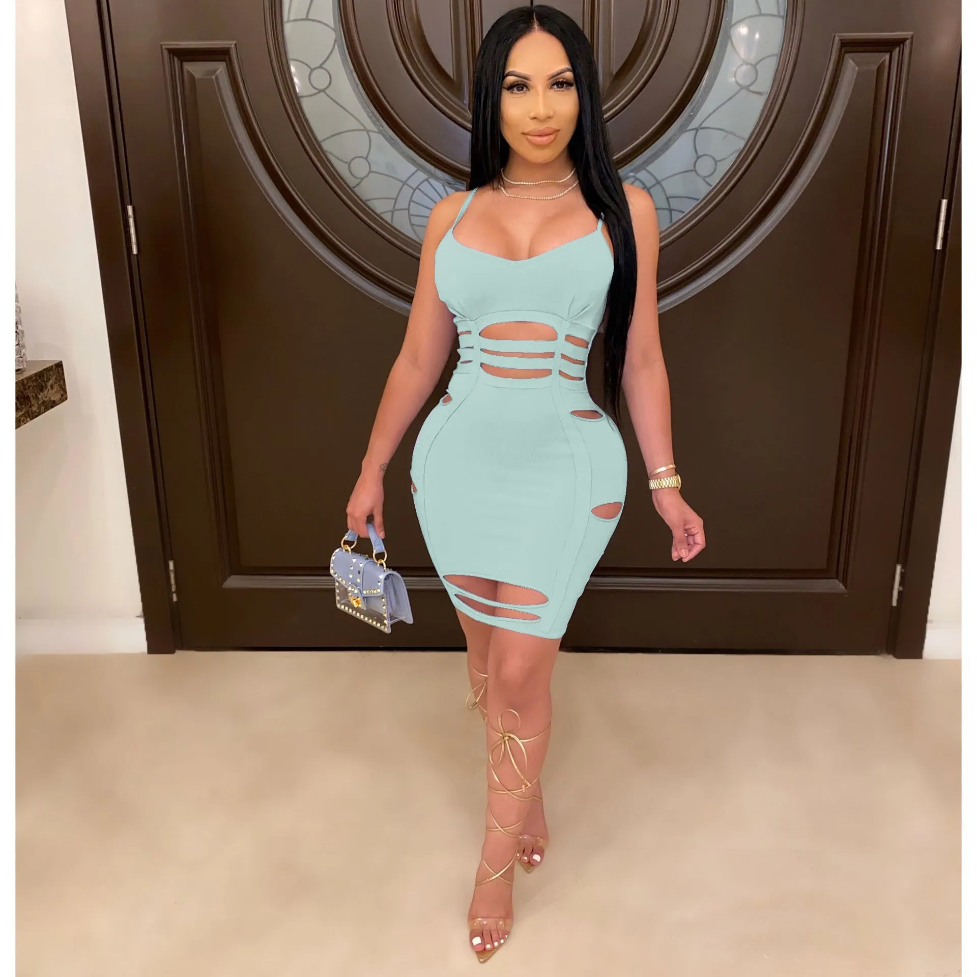Hollow Out Sleeveless Dress