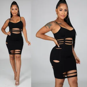 Hollow Out Sleeveless Dress