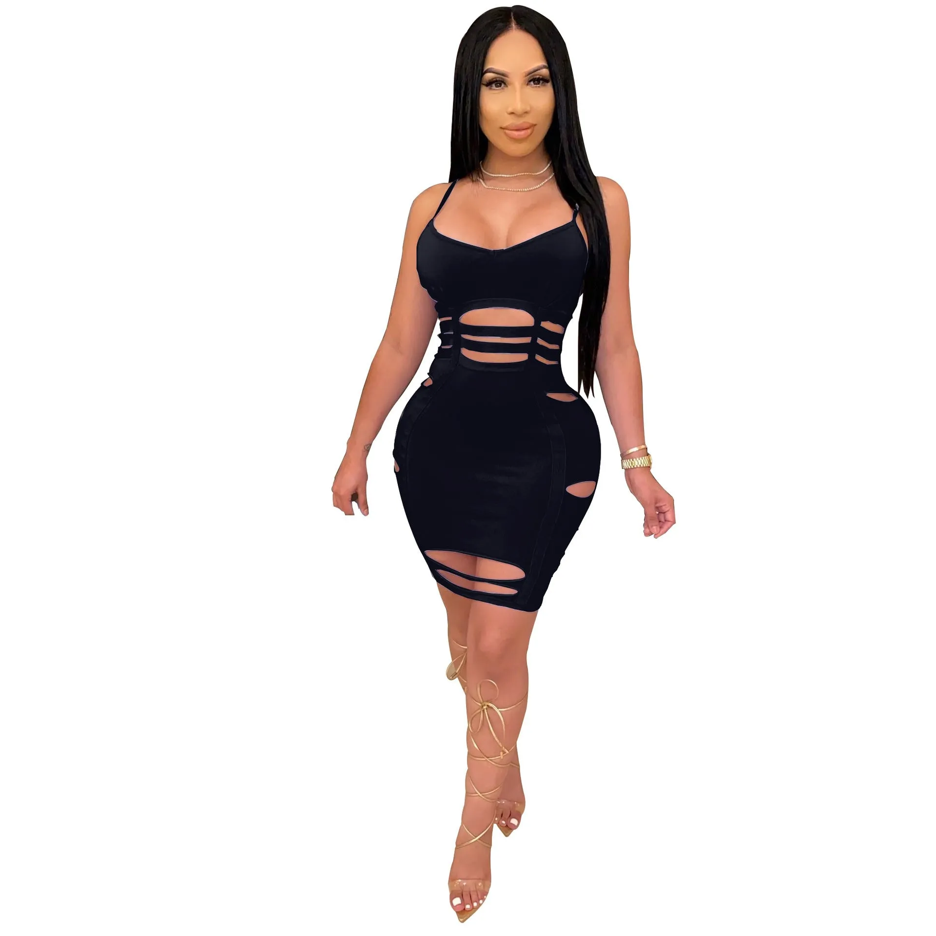 Hollow Out Sleeveless Dress