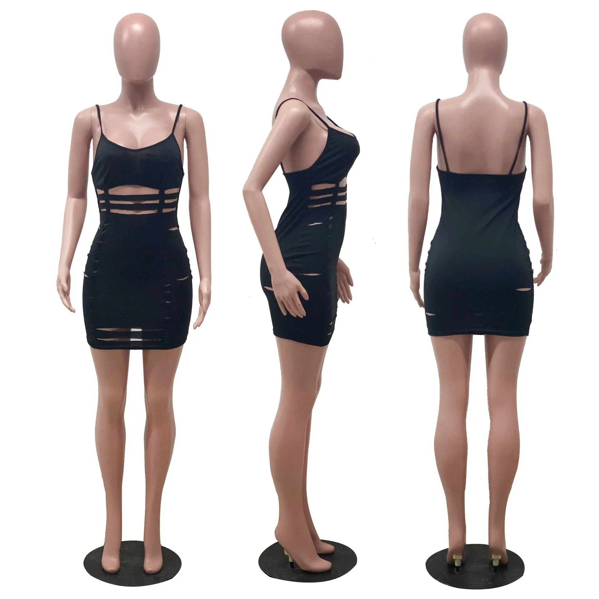 Hollow Out Sleeveless Dress