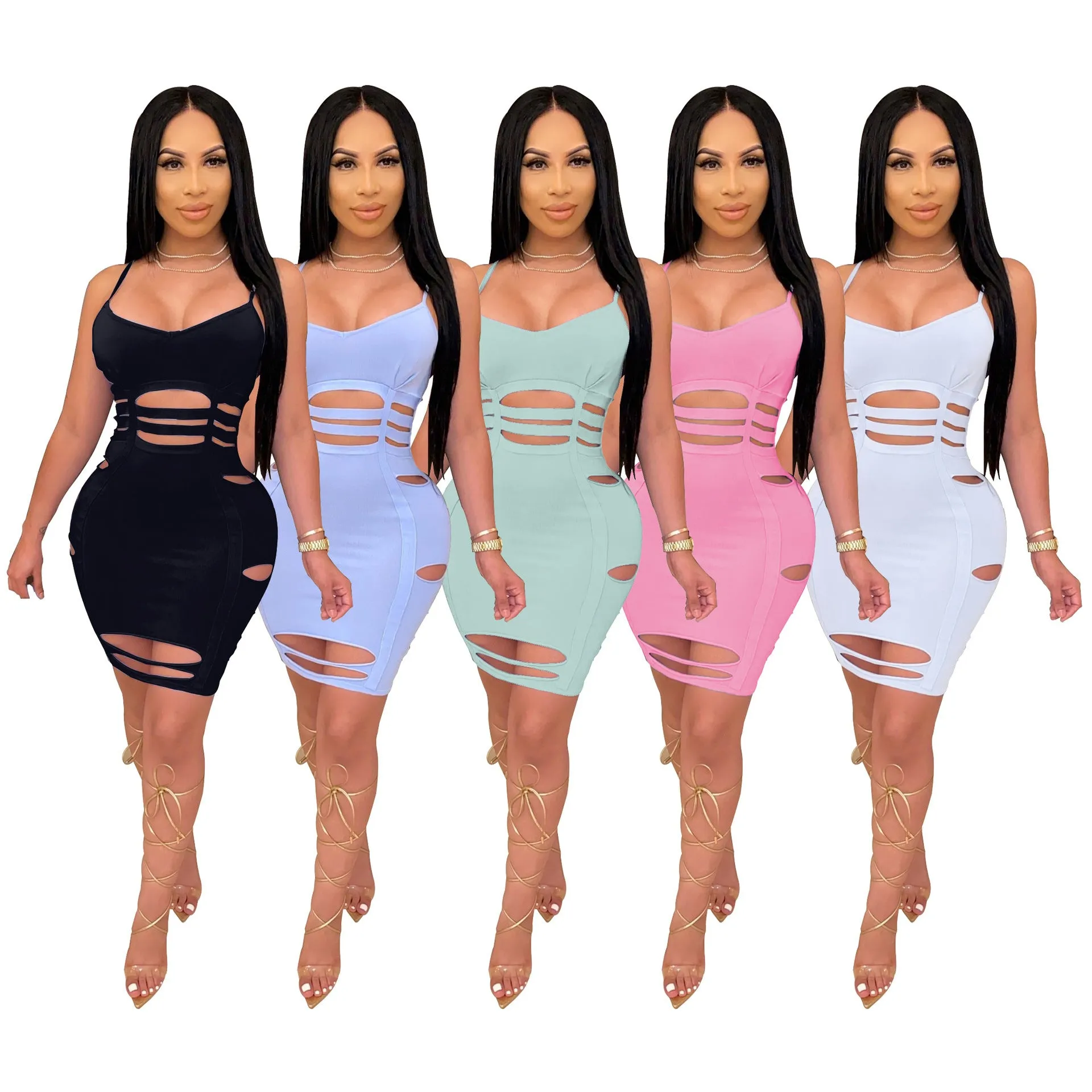 Hollow Out Sleeveless Dress