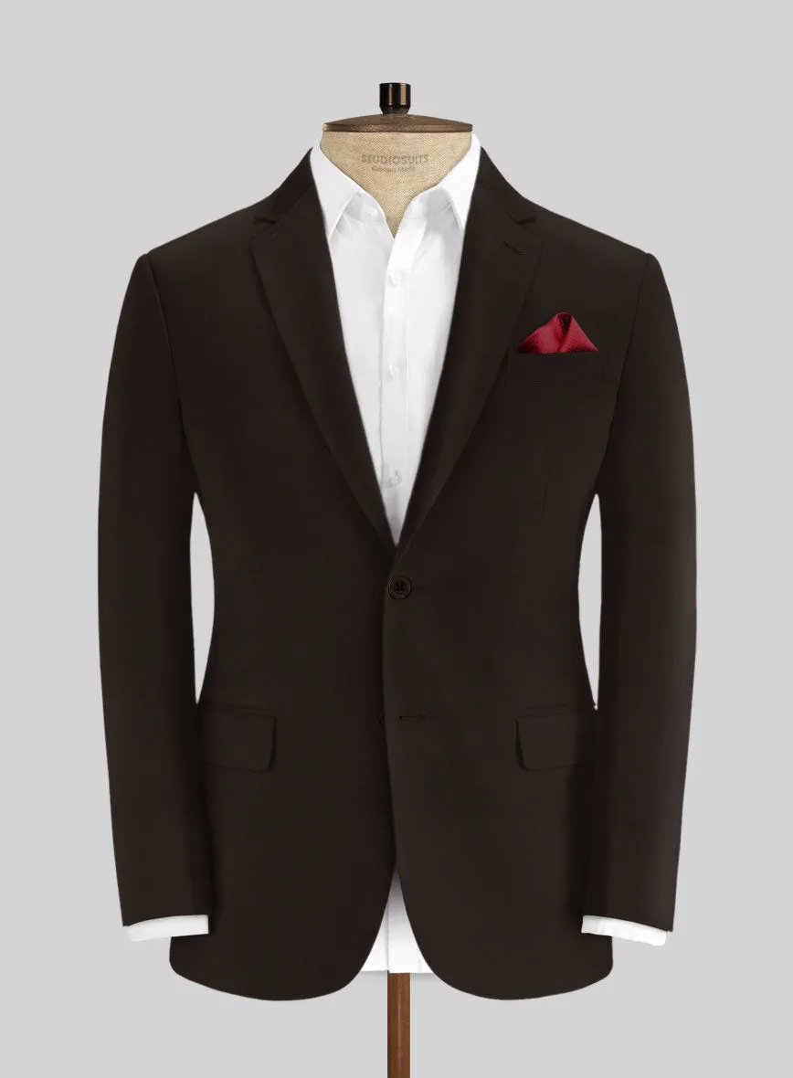 Italian Dark Brown Cotton Stretch Jacket