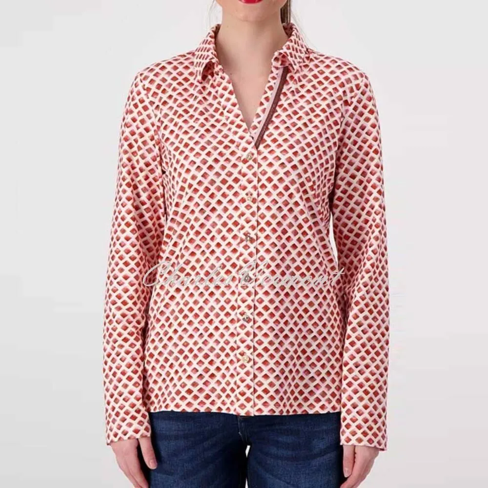 Just White Long Sleeve Blouse - Style J1045