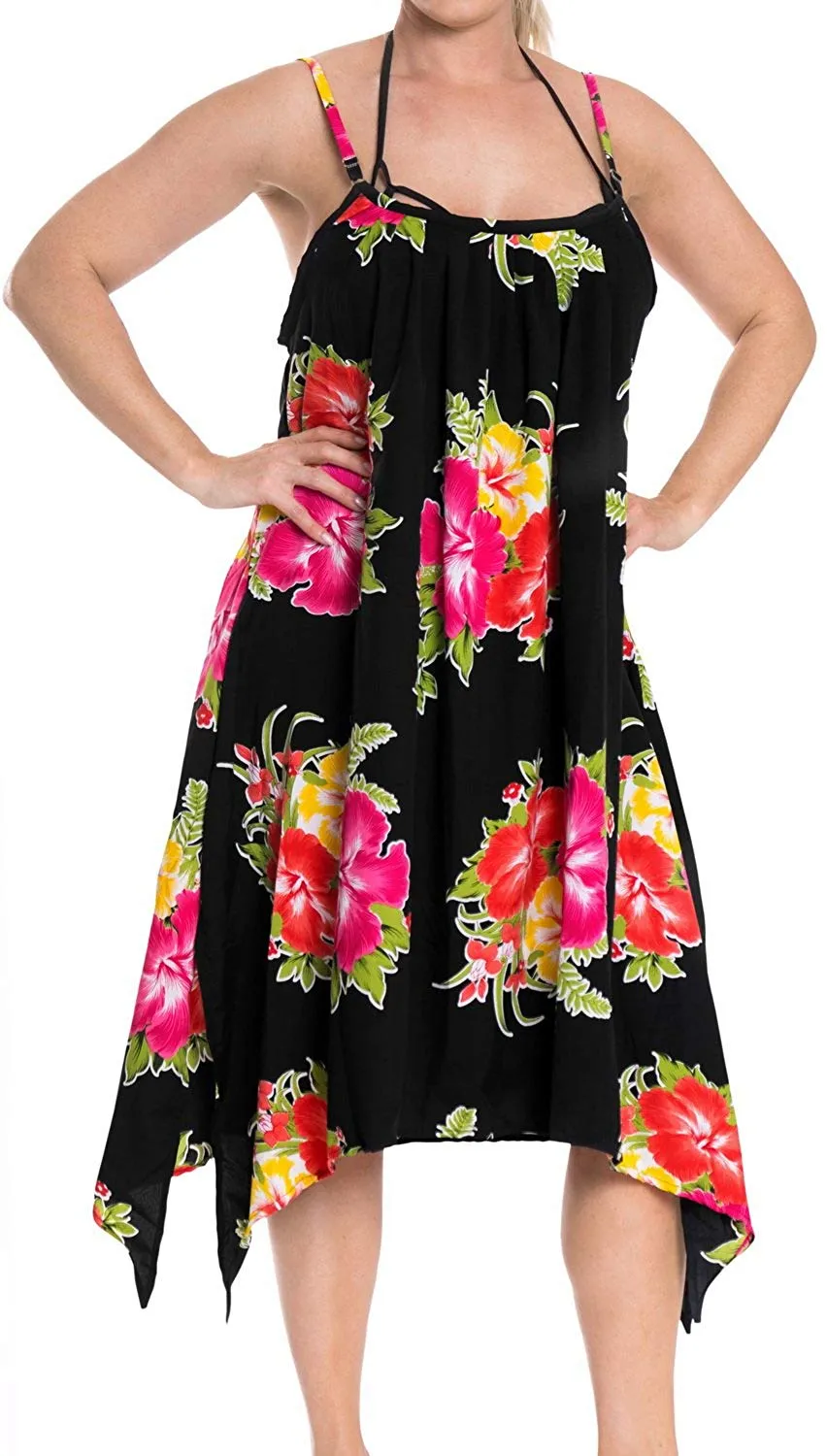 LA LEELA Bikini Swim Beach wear Swimsuits Cover ups Women Caftan Dress Printed