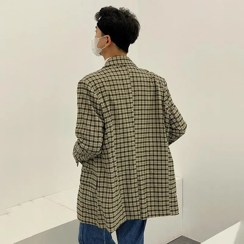 Latest New Style Men Suit Tailor Made High Quality Blazer Plaid Jacket Wedding Formal Prom Tailored