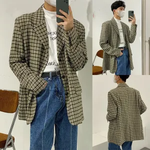 Latest New Style Men Suit Tailor Made High Quality Blazer Plaid Jacket Wedding Formal Prom Tailored