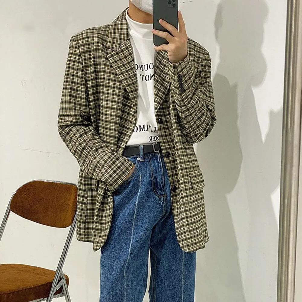 Latest New Style Men Suit Tailor Made High Quality Blazer Plaid Jacket Wedding Formal Prom Tailored