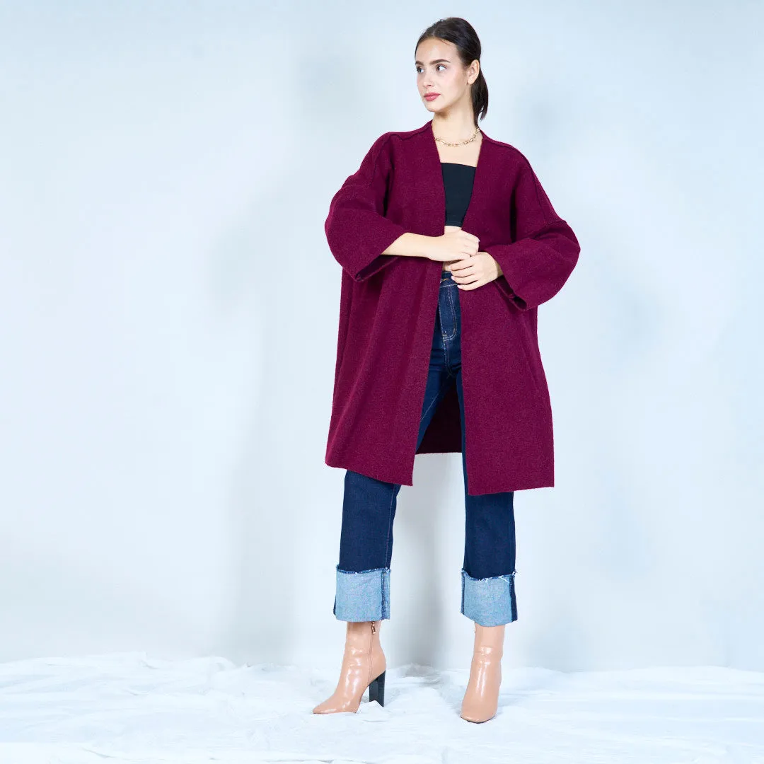 Lightweight open-front knit cardigan wholesale