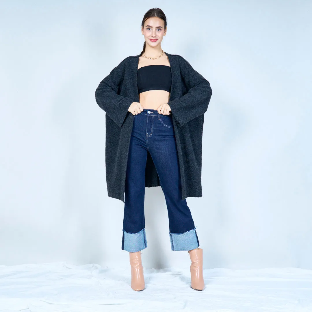 Lightweight open-front knit cardigan wholesale