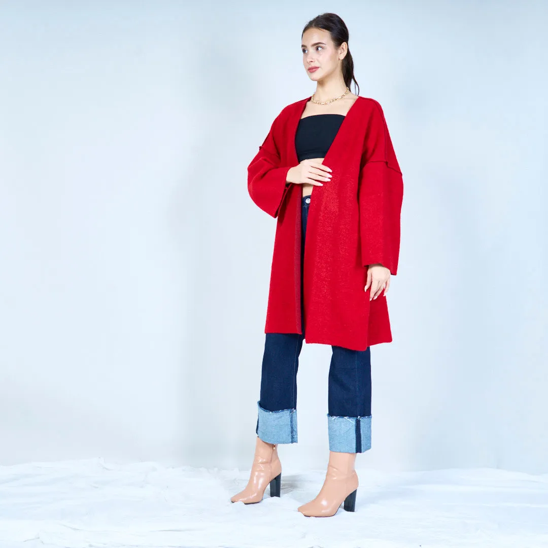 Lightweight open-front knit cardigan wholesale