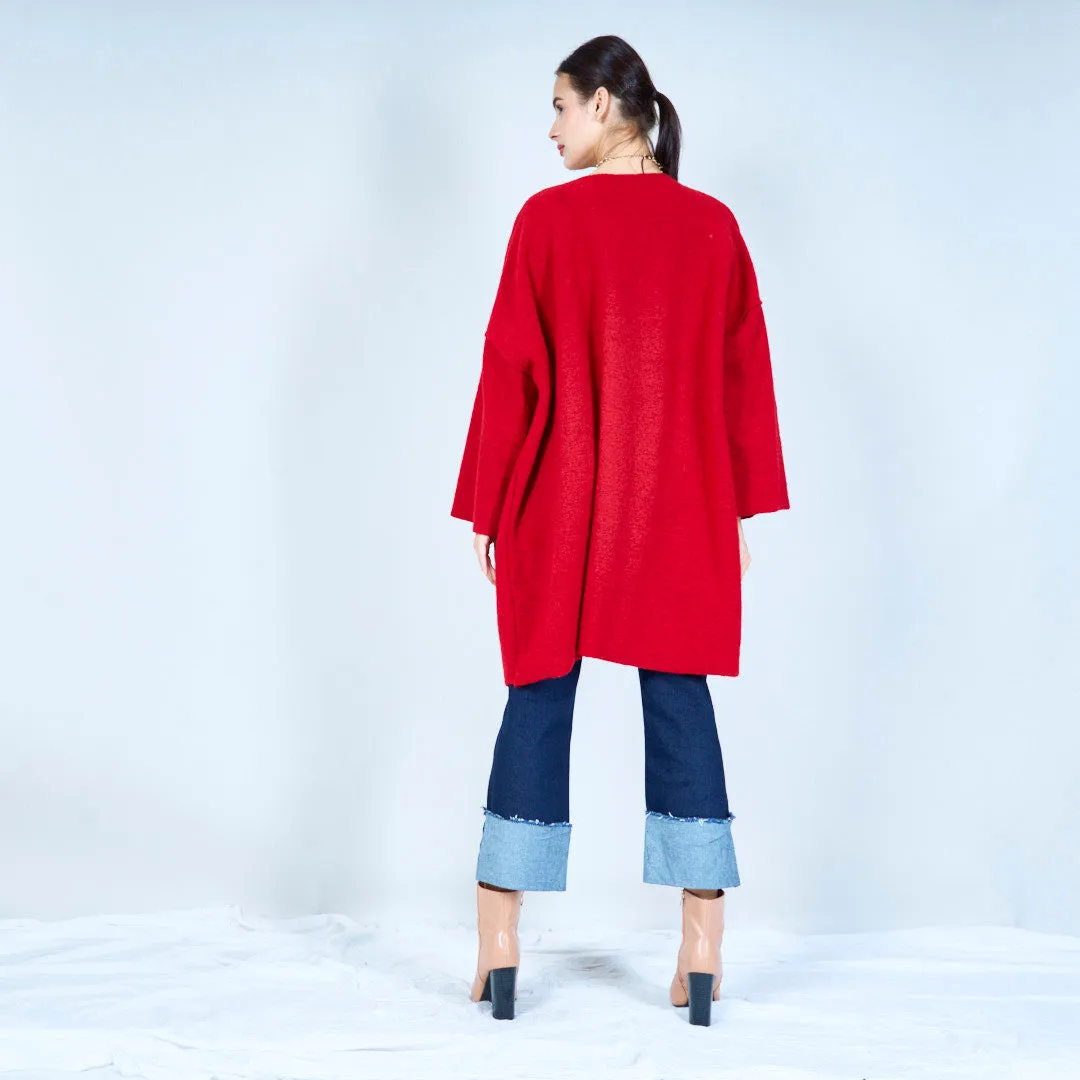 Lightweight open-front knit cardigan wholesale