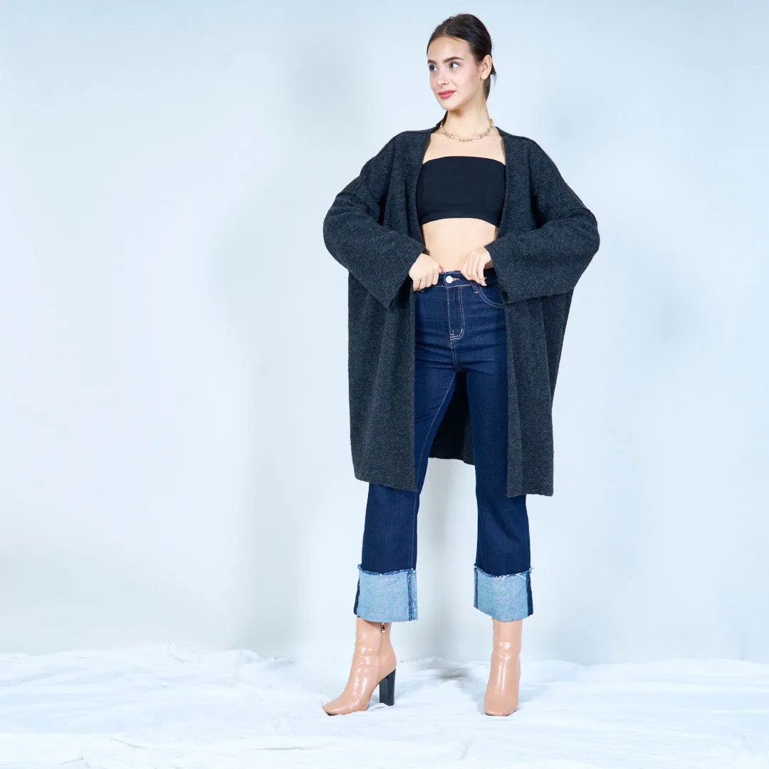 Lightweight open-front knit cardigan wholesale