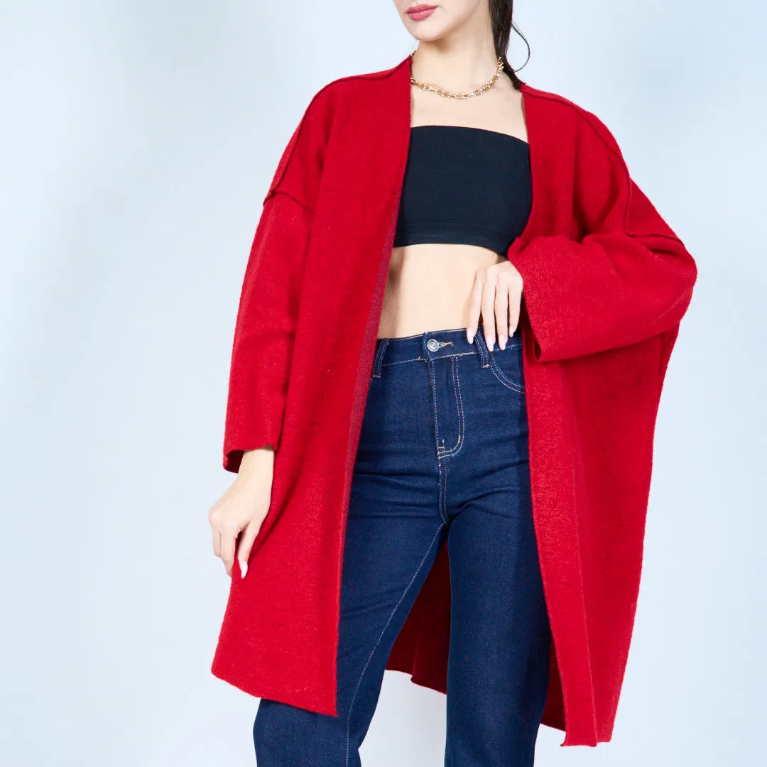 Lightweight open-front knit cardigan wholesale